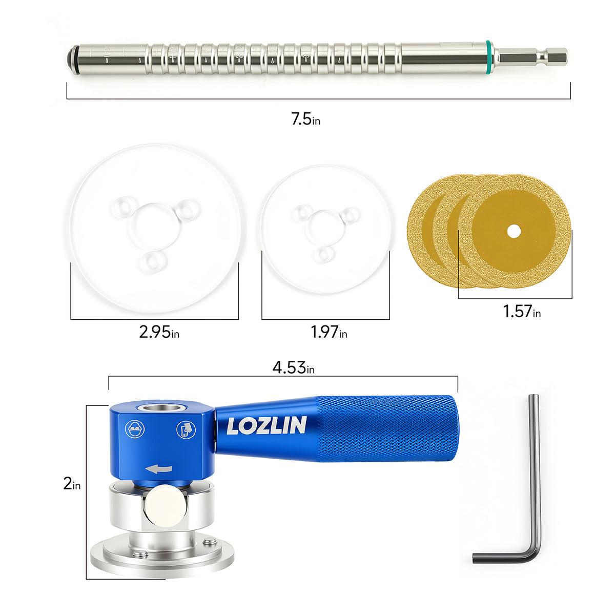 LOZLIN Portable Multi-Function Pipe Cutter, Adjustable Inner Wall Cutting Tool for PVC and Drain Pipes, Home DIY Tool