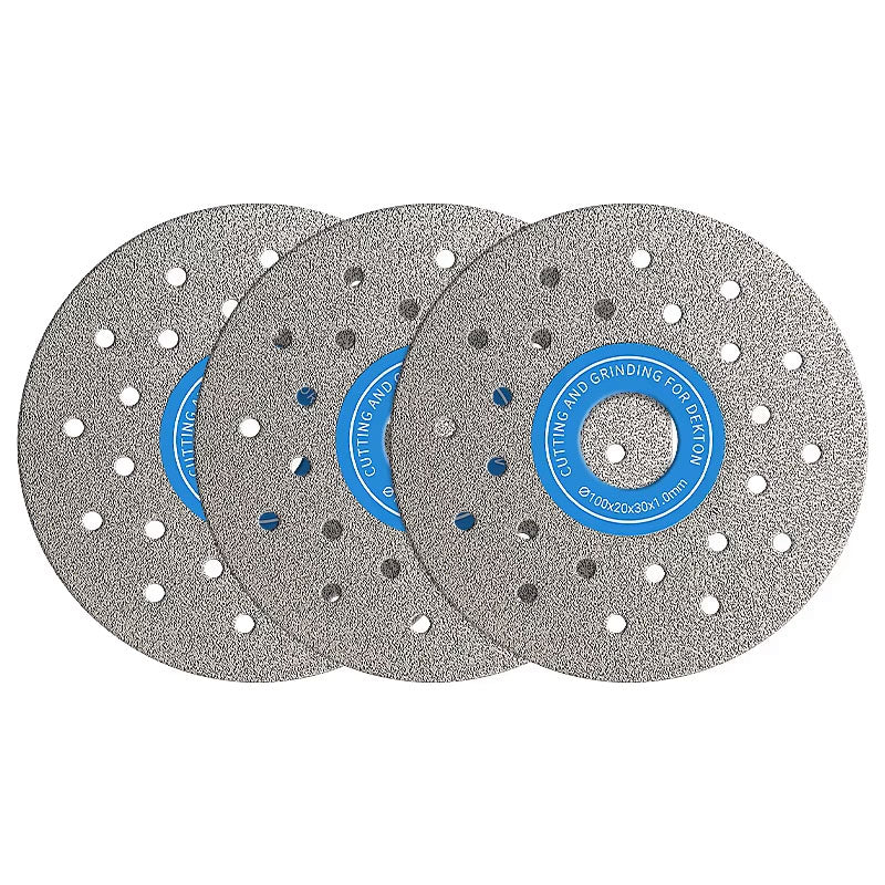 3PCS 4"-4.5"/100-115mm Diamond Grinding Wheels & Chamfered Blades - 45° Beveling/Trimming for Tile, Marble, Stone & Ceramics -22.23/20MM Apertures Angle Grinder Discs