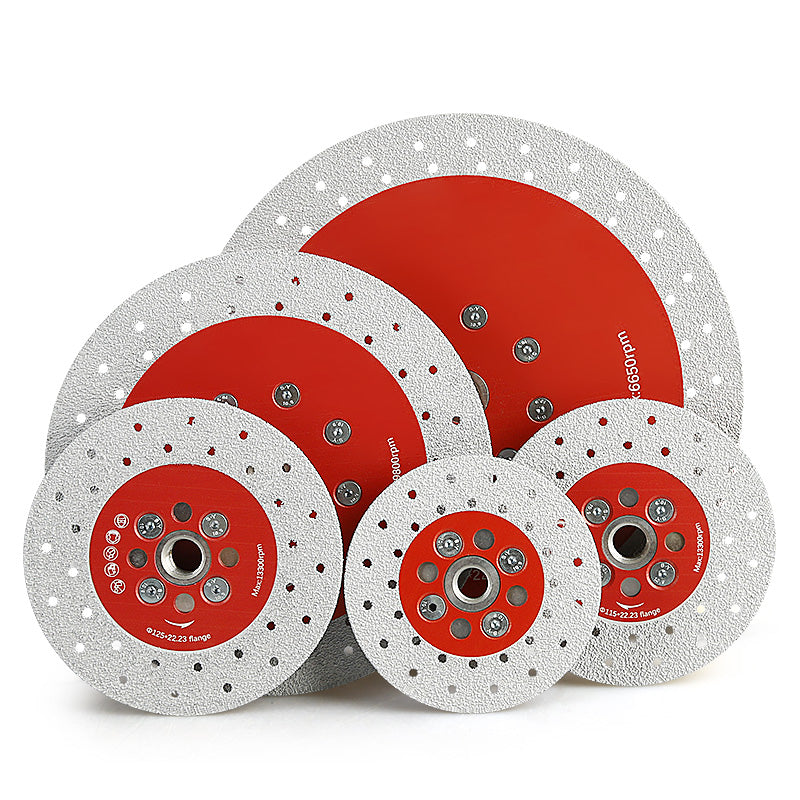 4"/4.5"/5" /7"/9"(100-230mm) Double-Sided Diamond Grinding Discs - Cutting & Chamfering for Marble, Quartz, Granite & Tile - 5/8"-11 Thread Angle Grinder Blades