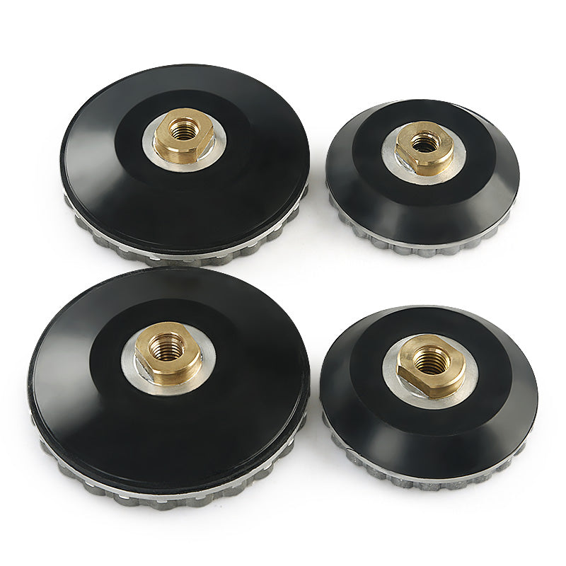 4Inch/5Inch Snail Lock Rubber Aluminum Connector - Sticky Disc for Side Polishing Grinder, Water Grinding Pad, Stone Chamfering Machine Accessories