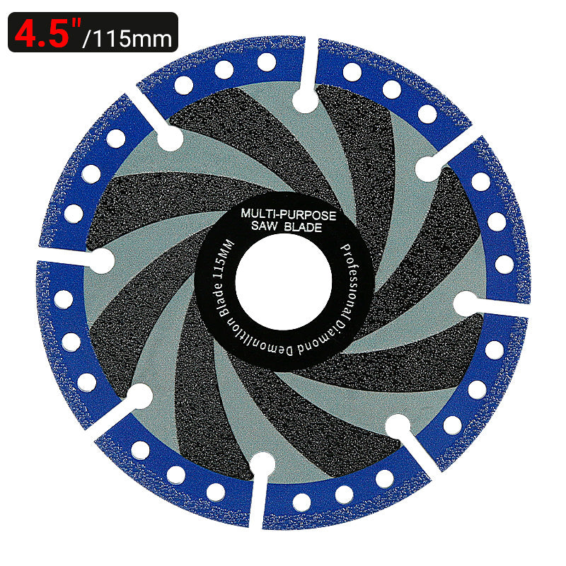 4.5"-5"-7"-9" (115-230mm) Diamond Cutting Blades - Multi-Material Angle Grinder Discs for Metal Stone Marble & Steel/Iron - Dry Cutting Saw Blades