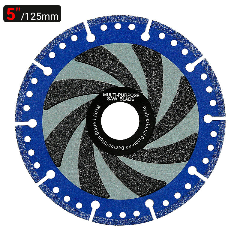 4.5"-5"-7"-9" (115-230mm) Diamond Cutting Blades - Multi-Material Angle Grinder Discs for Metal Stone Marble & Steel/Iron - Dry Cutting Saw Blades