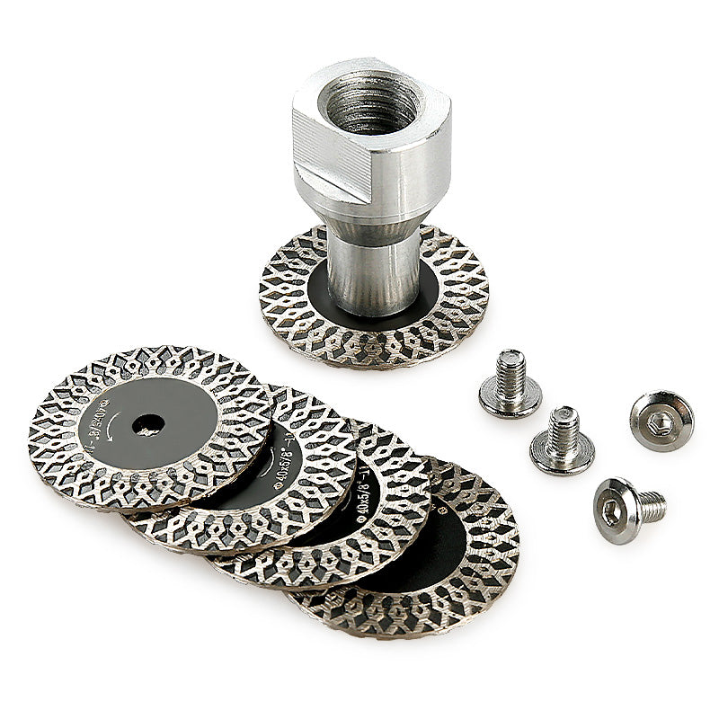 5PCS/Set 1.57" (4cm) Diamond Saw Blades - Corrugated Mini Cutting Discs for Marble, Granite, Ceramic & Stone - Angle Grinder Grinding Cutting Disc (5/8-11 M14 M10 Thread)