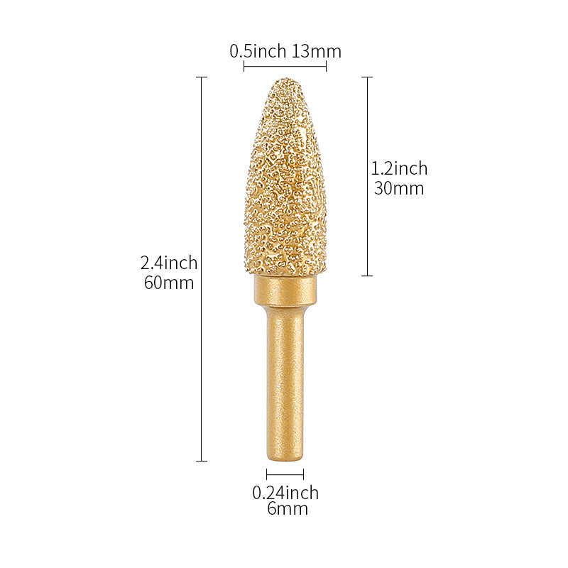 6mm Shank Diamond Grinding Head Set - Rotary Tool Bits for Metal Grinding, Stone Carving & Steel Deburring Engraving Tools