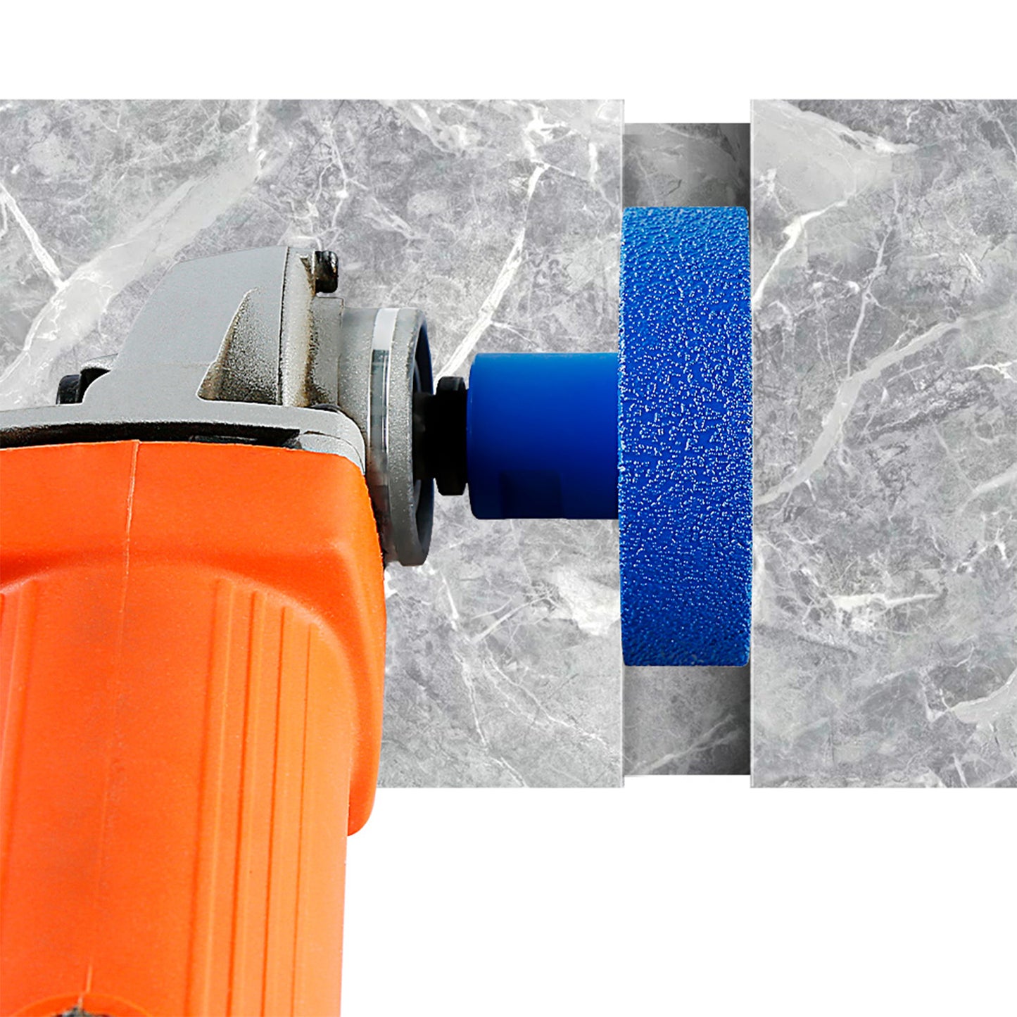 Diamond Flat Grinding Wheel - Stone Grooving Tool for Marble, Quartz & Countertops - 5/8-11 Angle Grinder Mounted Vanity & Basin Fabrication Kit