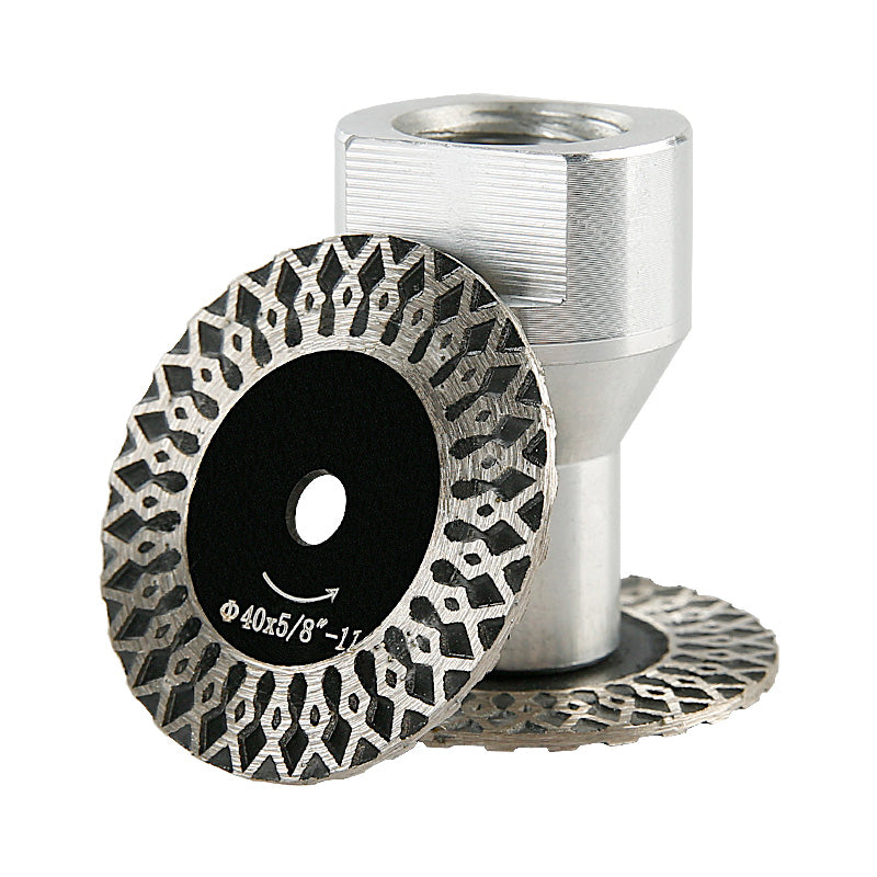 5PCS/Set 1.57" (4cm) Diamond Saw Blades - Corrugated Mini Cutting Discs for Marble, Granite, Ceramic & Stone - Angle Grinder Grinding Cutting Disc (5/8-11 M14 M10 Thread)