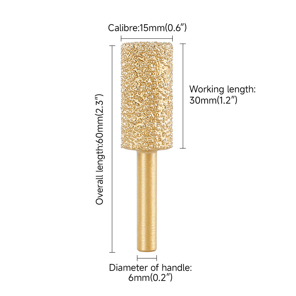 6mm Shank Diamond Grinding Head Set - Rotary Tool Bits for Metal Grinding, Stone Carving & Steel Deburring Engraving Tools