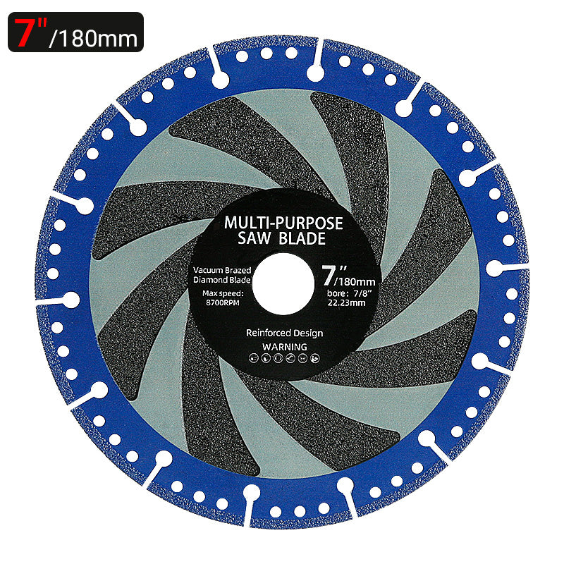 4.5"-5"-7"-9" (115-230mm) Diamond Cutting Blades - Multi-Material Angle Grinder Discs for Metal Stone Marble & Steel/Iron - Dry Cutting Saw Blades