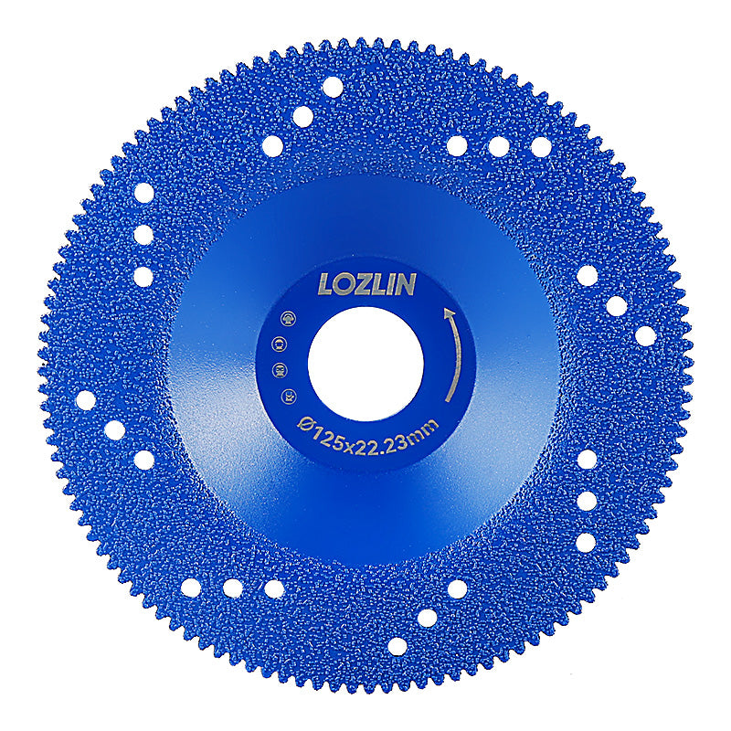 2PCS 5" (125mm) Diamond Grinding Wheels - Brazed Cup Blades for Quartz, Marble & Tile Edges - Dry Cutting & Chamfering Discs for Angle Grinders