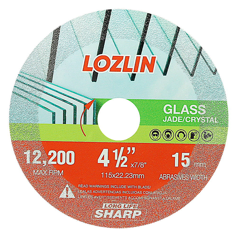 3PC/6PCS 115mm (4.5") Diamond Cutting Wheel - Ultra-Thin Glass/Tile/Stone Blade for Bottle, Rock, Angle Grinder Tool w/22.23mm Arbor