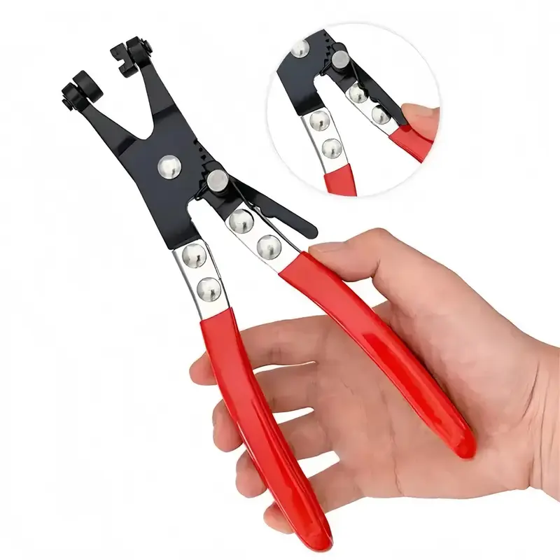 Heavy Duty Adjustable Hose Clamp Pliers Set, 5Pcs Angled Quick Release Hose Pinch Off Pliers Kit, Carbon Steel Long Reach Hose Clamp Removal Tool for Auto Repair & DIY Car Maintenance