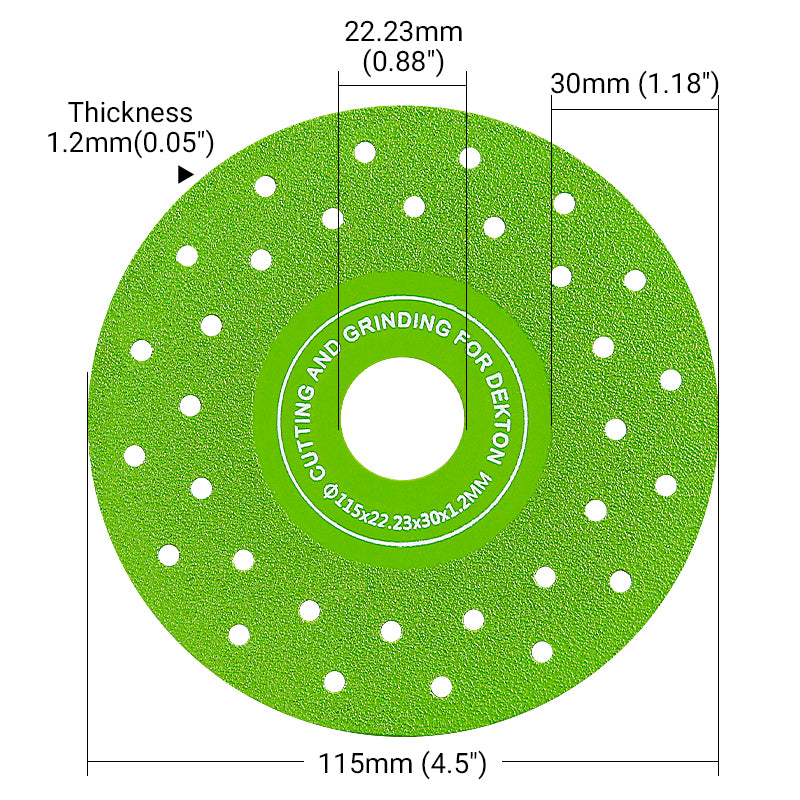 LOZLIN 115mm Diamond saw blades for cutting and grinding tile and marble, 45 degree chamfered diamond saw blades