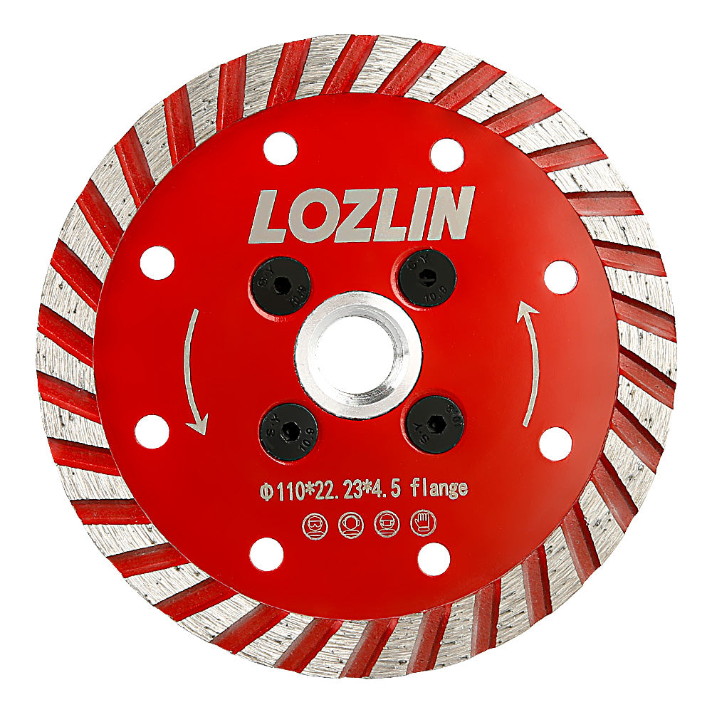 4.3" (110mm) Diamond Saw Blade - Cutting & Grinding for Granite, Concrete & Stone - 5/8-11 M14 M10 Arbor Angle Grinder Blade for Chamfering/Trimming/Shaping