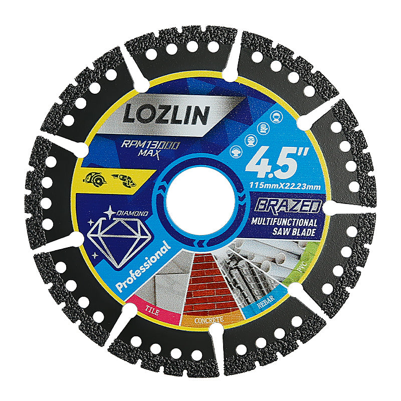 4.5"(115MM) Diamond Multi-purpose Saw Blades for Marble, Quartz, Stone, Tile, Metal, Plastic Angle Grinder Cutting Saw Blades