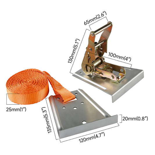 14ft Wood Floor & Stone Seam Clamp - Seamless Splicing Tool, 3-in-1 Pull Clamp for Flooring/Countertop Installation w/Strap Kit