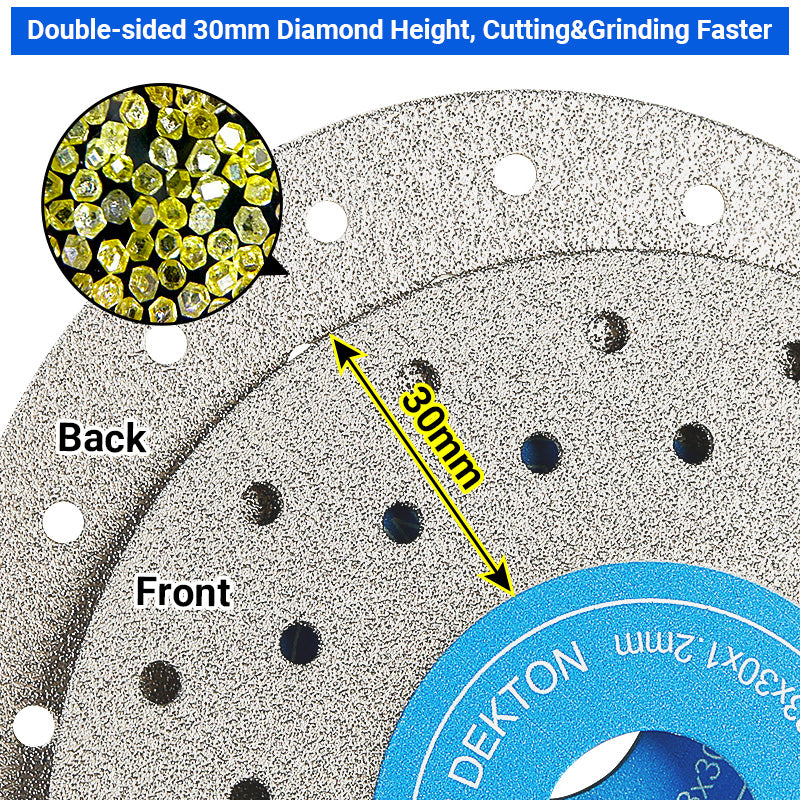 3PCS 4"-4.5"/100-115mm Diamond Grinding Wheels & Chamfered Blades - 45° Beveling/Trimming for Tile, Marble, Stone & Ceramics -22.23/20MM Apertures Angle Grinder Discs