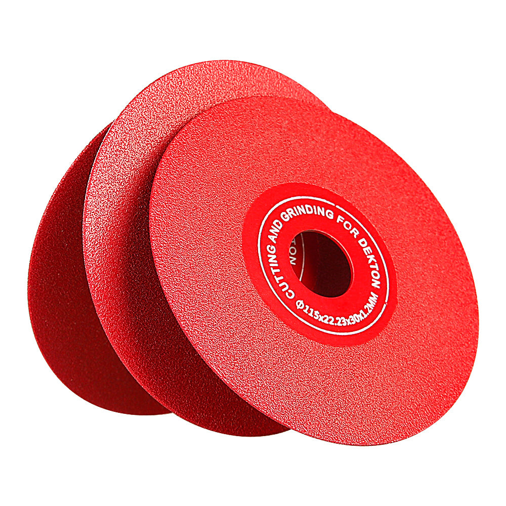 LOZLIN 4.5"/115mm Diamond Saw Blades 22.23 - for Cutting, Grinding & 45° Chamfering Tile/Marble - Extra-Wide Fine Sanding Discs for Stone Grinding