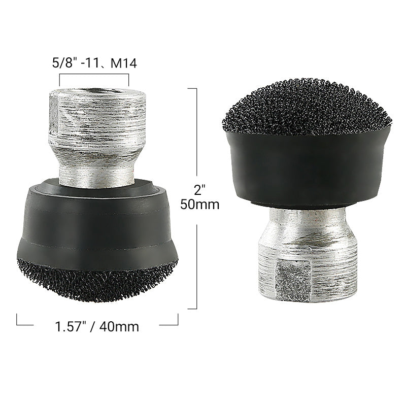 8PCS/Set 2Inch Curved Buffing Pads for Shaped Stone - Concave Surface Diamond Polishing Discs Kit with 6 Grits, Angle Grinder Mounted Accessories for Granite/Marble/Ceramic Curved Edges