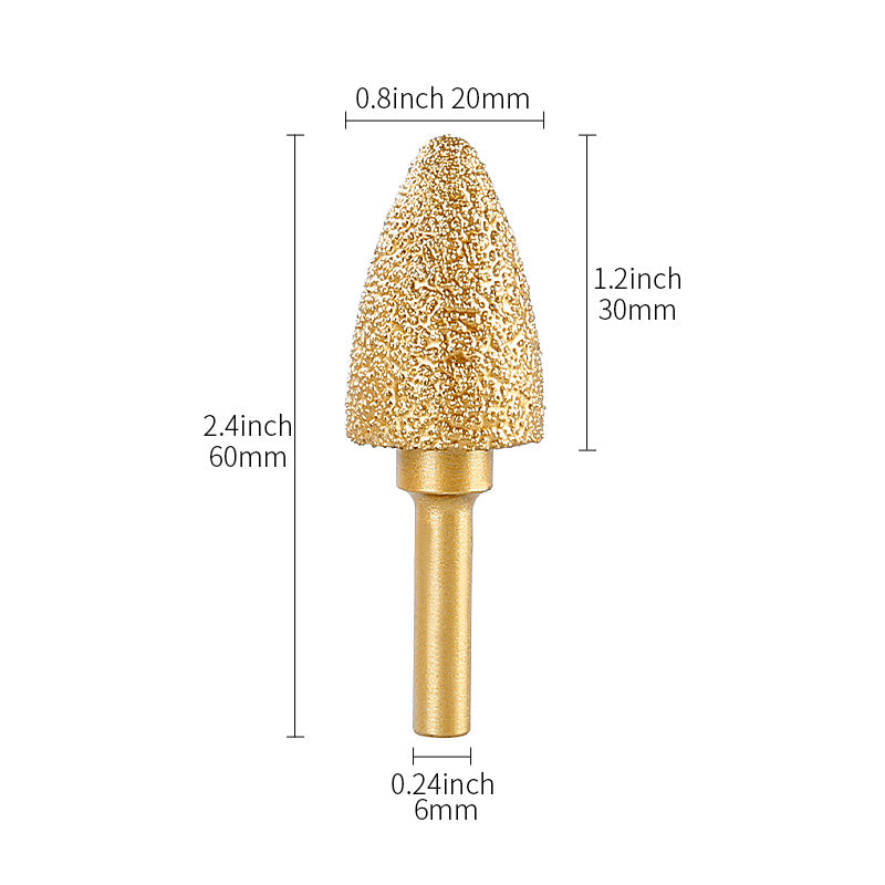 6mm Shank Diamond Grinding Head Set - Rotary Tool Bits for Metal Grinding, Stone Carving & Steel Deburring Engraving Tools