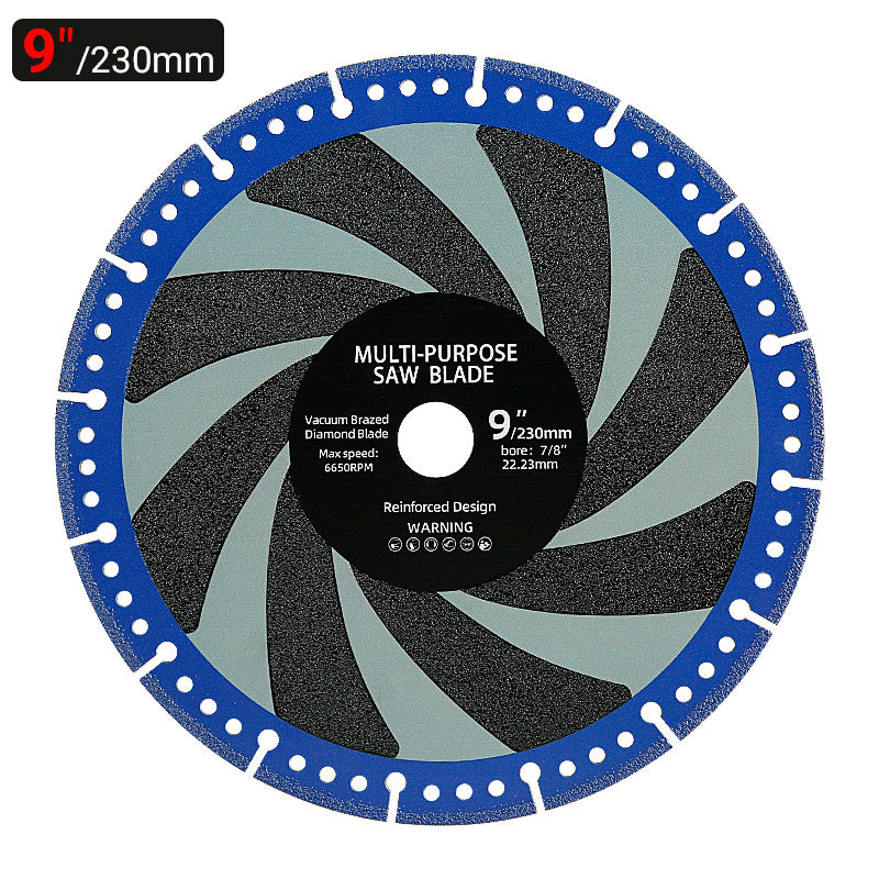 4.5"-5"-7"-9" (115-230mm) Diamond Cutting Blades - Multi-Material Angle Grinder Discs for Metal Stone Marble & Steel/Iron - Dry Cutting Saw Blades