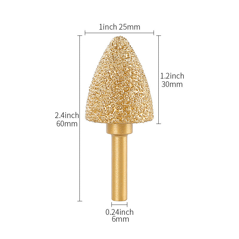 6mm Shank Diamond Grinding Head Set - Rotary Tool Bits for Metal Grinding, Stone Carving & Steel Deburring Engraving Tools