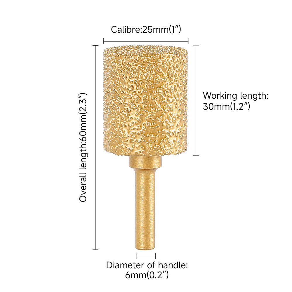 6mm Shank Diamond Grinding Head Set - Rotary Tool Bits for Metal Grinding, Stone Carving & Steel Deburring Engraving Tools