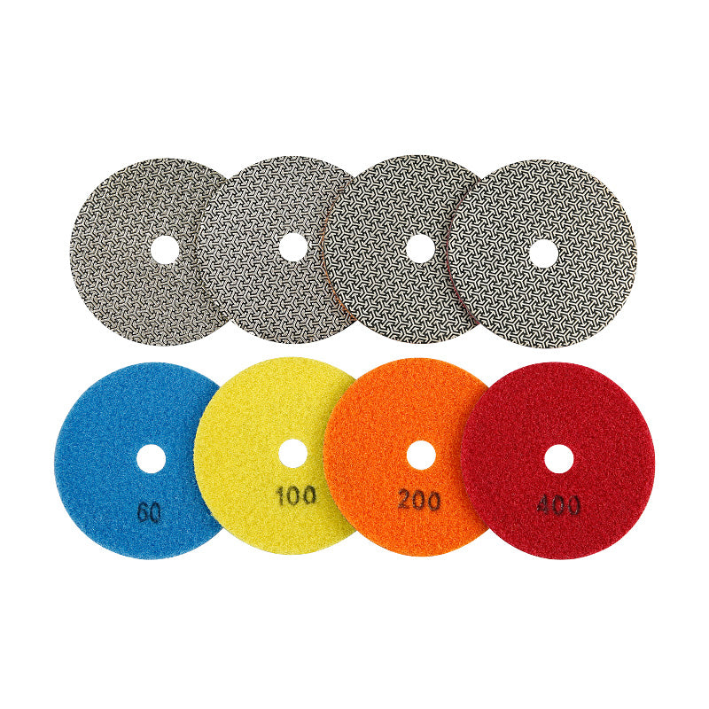 5PCS 4Inch (100mm) Electroplated Diamond Grinding Blades - Edge Chamfering & Grinding for Tile, Marble, Quartz & Wood - Angle Grinder Sanding Discs Kit