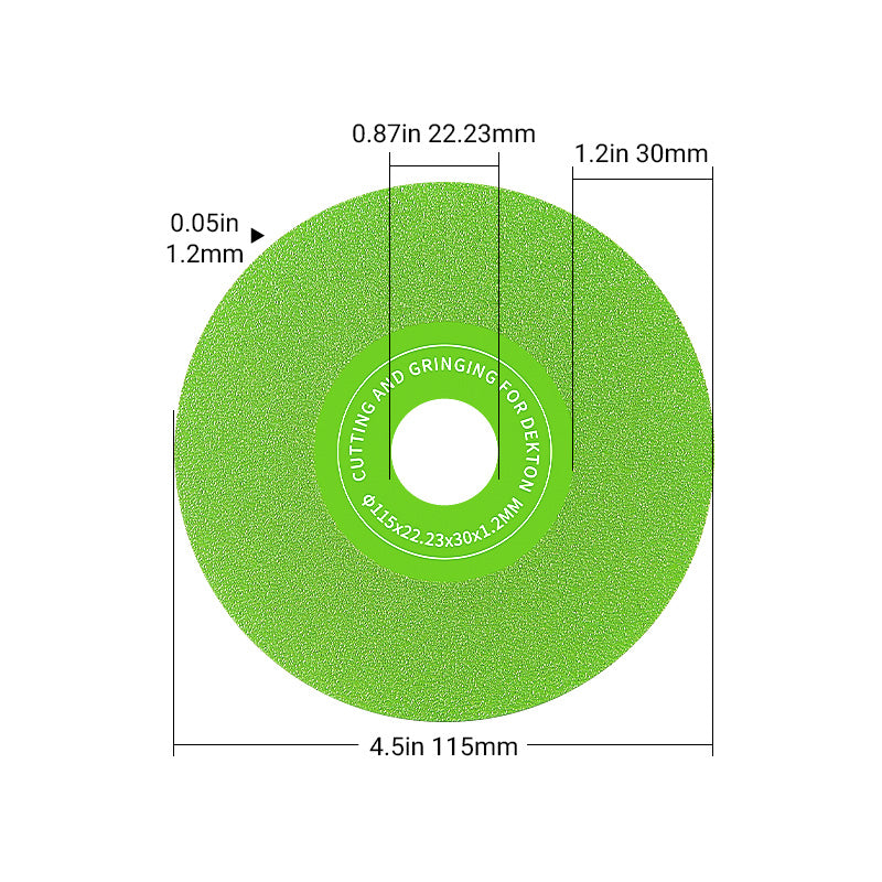 LOZLIN 4.5” /115mm 22.23 diameter of hole Rock plate flat grinding disc tile ceramic marble trimming 45 chamfering sanding saw blade extra wide fine sanding saw blade