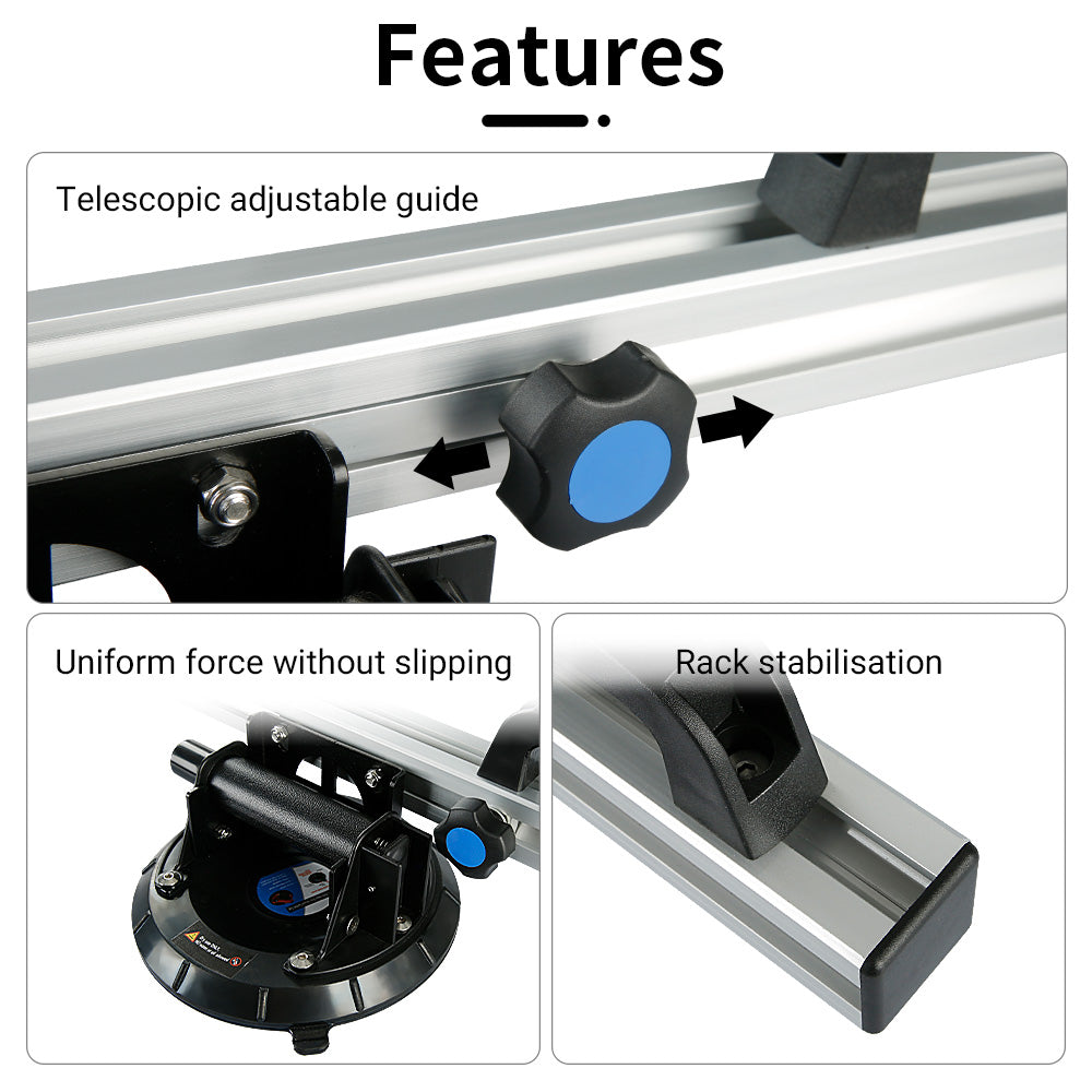 Heavy-Duty Slab Suction-Cup Tool for Lifting Up to 265 lbs - Large Lifting Tool for Porcelain Tile, Glass, and Stone Installation and Transport with Suction-Cup Attachment