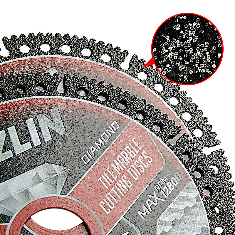 LOZLIN 4.5"(115mm) Diamond Tile Cutting Blades - Ultra-Thin Dry Cutting Disc for Ceramic, Marble, Granite - Angle Grinder Blades& Durable for Masonry/Construction