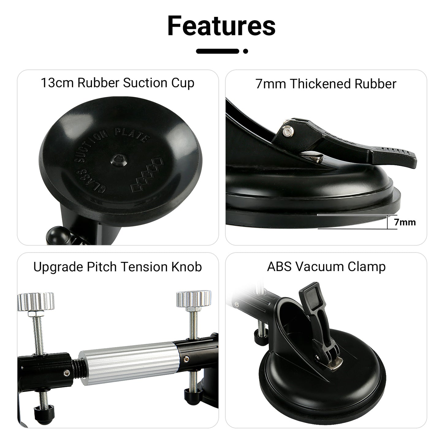 2PCS Pro Countertop Alignment Clamps - Adjustable Vacuum Suction for Seamless Joints & Leveling on Granite, Marble & Stone Slabs - Heavy-Duty Installation Tools