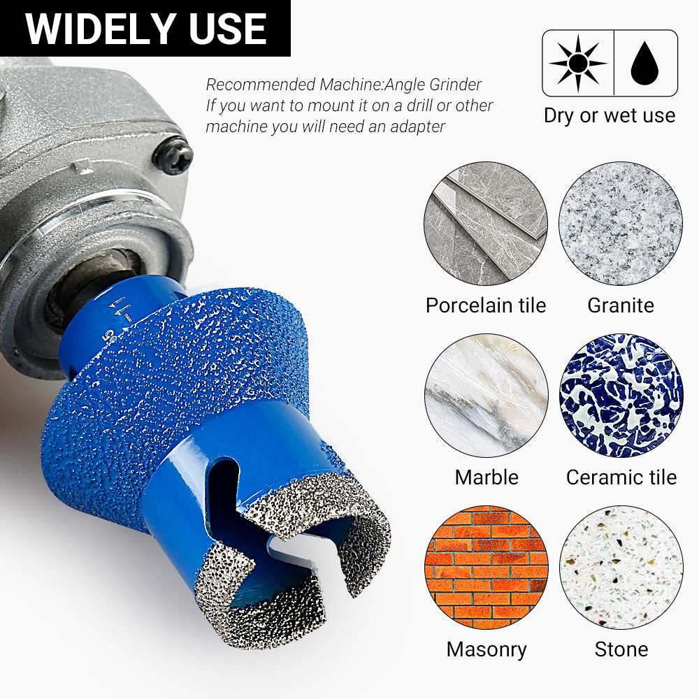 Diamond Beveled Drill Bit - Countertop Sink Hole Reamer for Tile & Marble - Angle Grinder Installation Tool with Beveled Edge