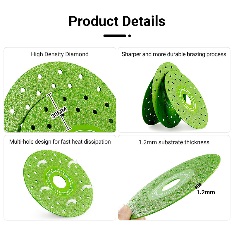 LOZLIN 115mm Diamond saw blades for cutting and grinding tile and marble, 45 degree chamfered diamond saw blades