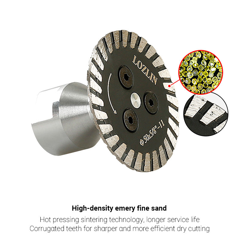 2PCS 50mm (2") Diamond Cutting Discs - for Stone, Concrete & Tile - Small Angle Grinder Blades for Precision Cuts in Tight Spaces