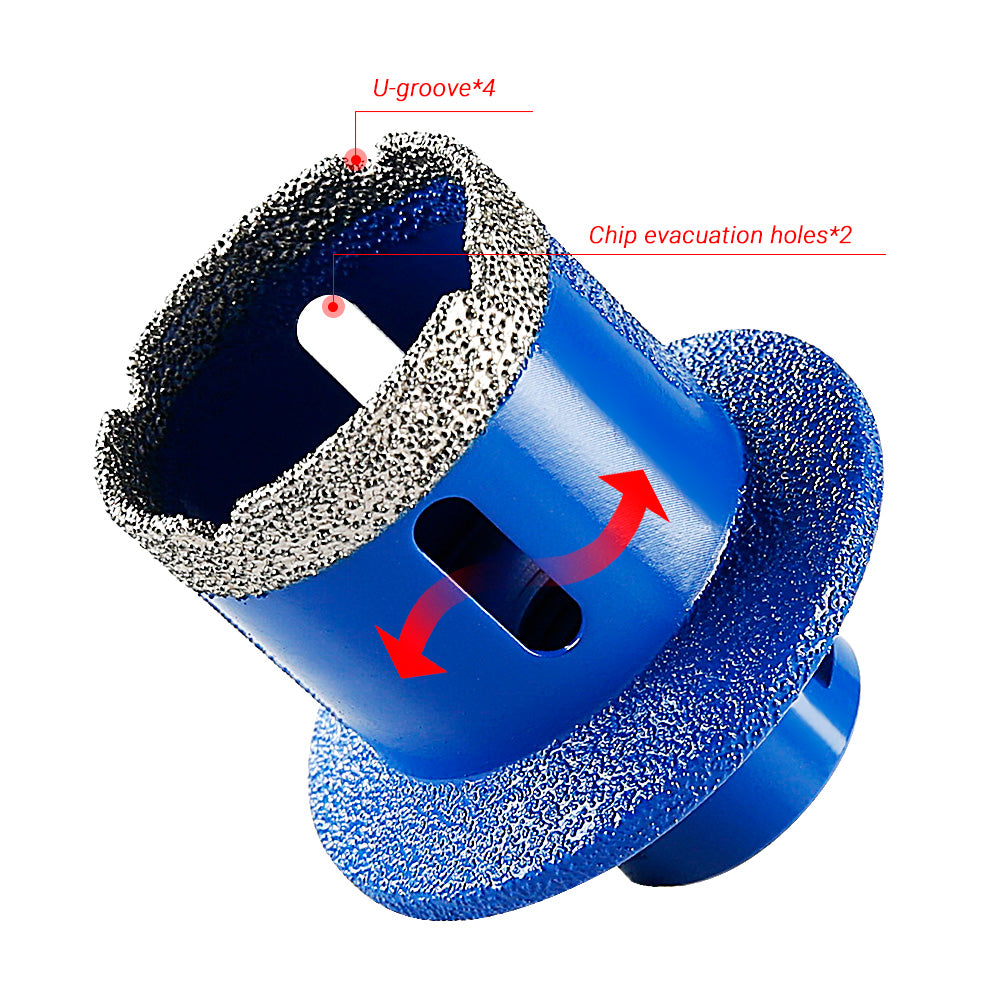 Double Layer Diamond Drill Bit for Countertop Sink Installation - For Tile, Quartz, Marble & Stone - Perfect for Kitchen/Bathroom Sink & Sewer Drain Drilling
