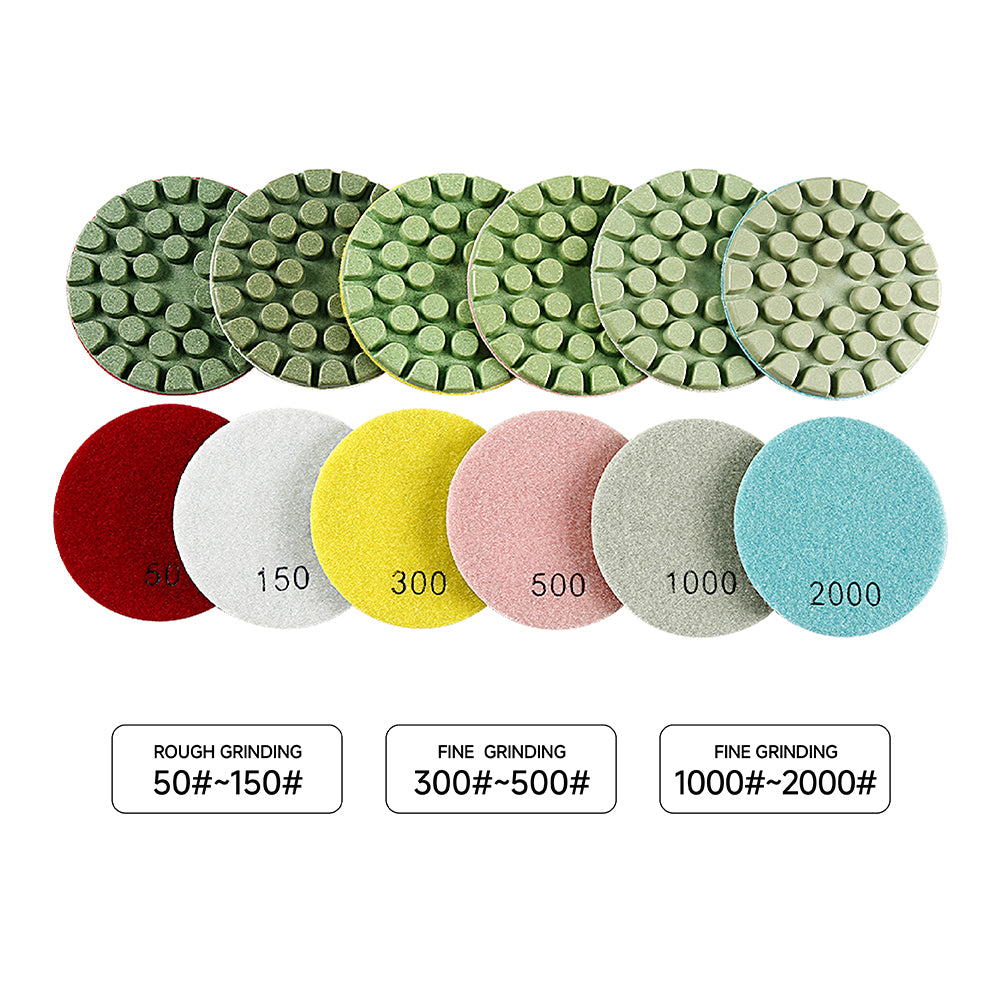 3PCS/6PCS 4In Resin Bond Diamond Polishing Pads - Professional Terrazzo Floor Polishing Tools - High Efficiency Grinding & Polishing for Stone Surfaces