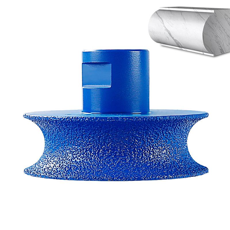 Diamond Semi-Circular Edge Grinding Wheel - 5/8-11 Angle Grinder Mounted for Granite, Marble, Quartz & Tile - Stone Edge Grinding & Polishing Tool