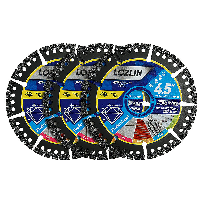 4.5"(115MM) Diamond Multi-purpose Saw Blades for Marble, Quartz, Stone, Tile, Metal, Plastic Angle Grinder Cutting Saw Blades
