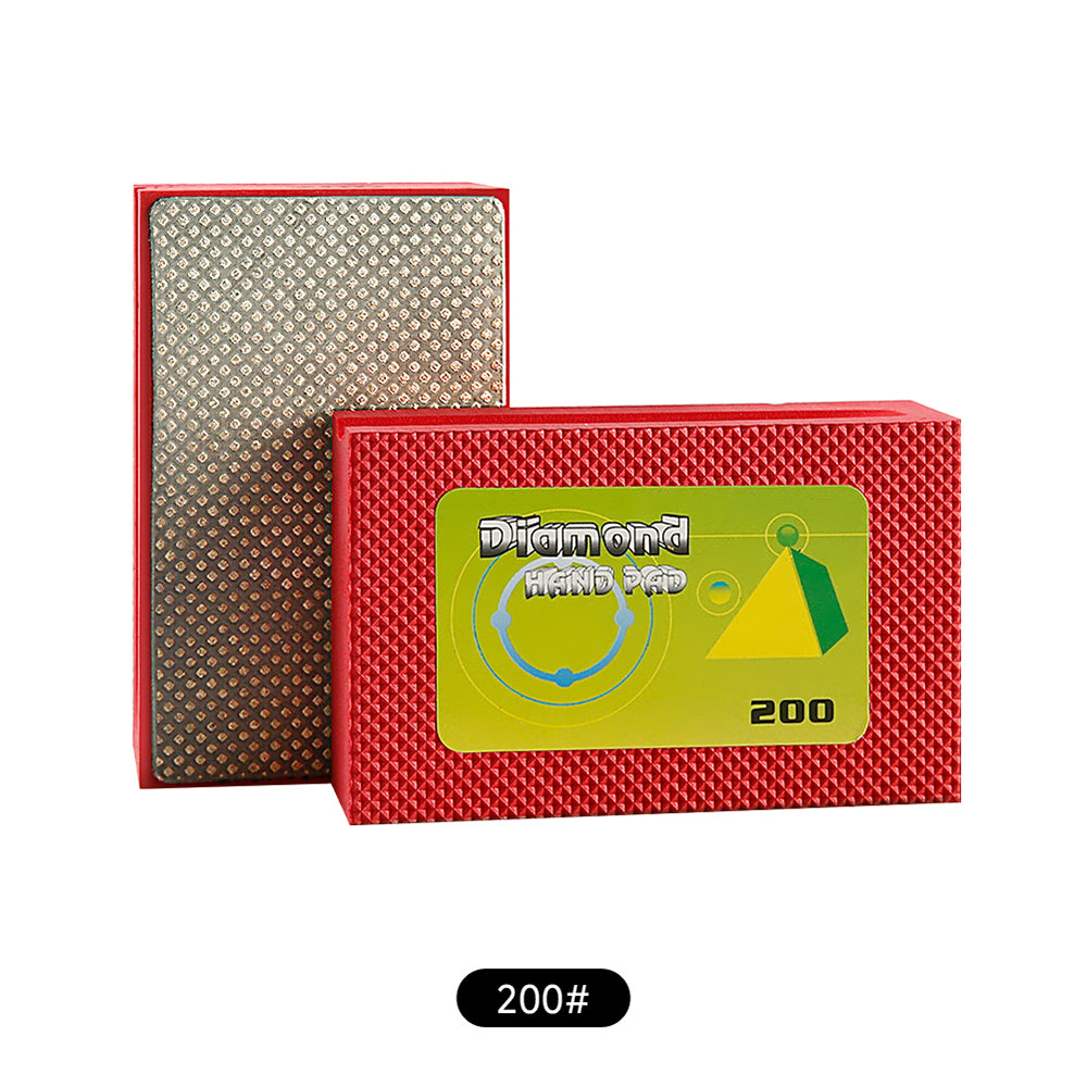 Diamond Hand Polishing Pads 60 Grit with Foam Backing - Wet/Dry Sanding Blocks for Tile, Stone, Marble, Concrete, Ceramics, Granite & Glass