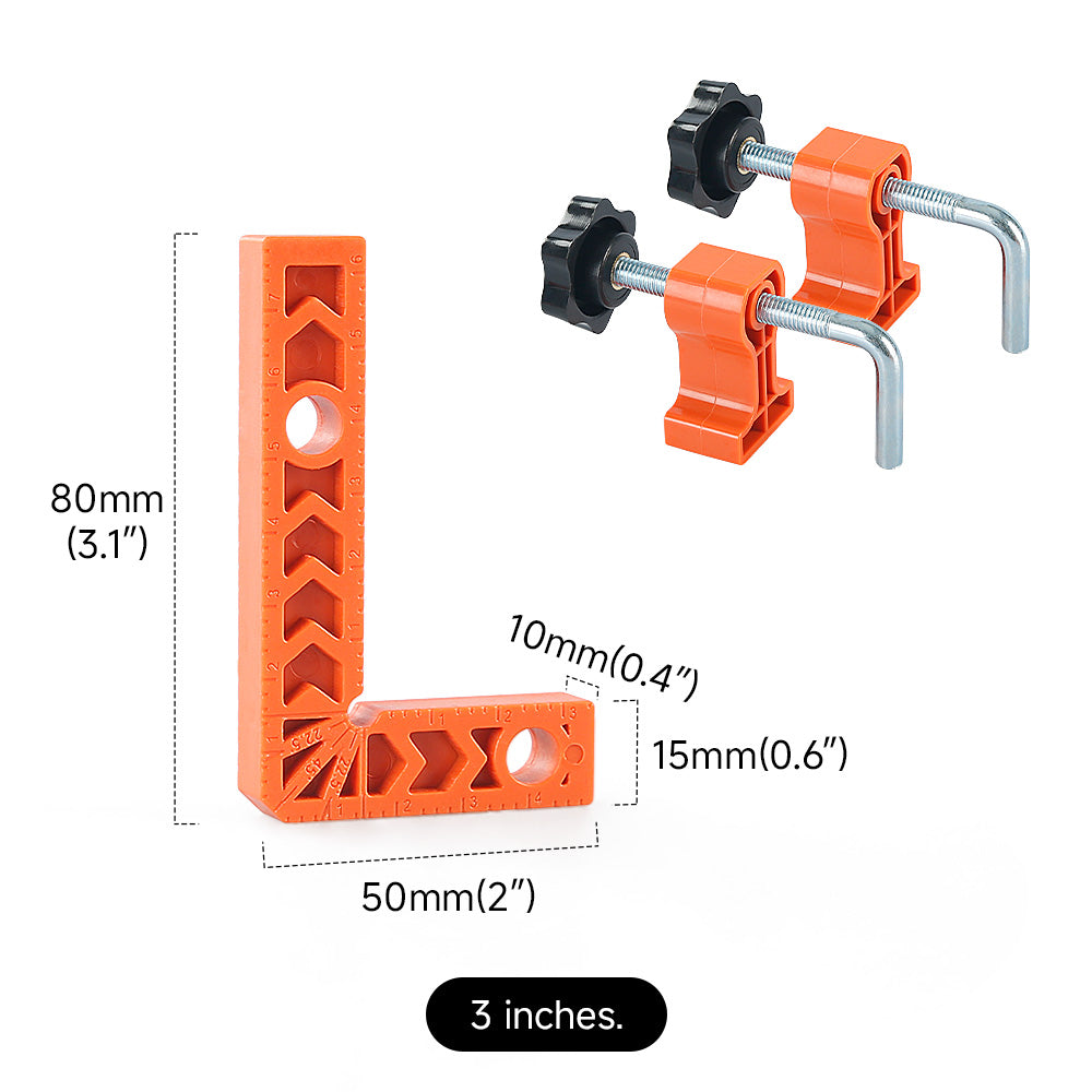 3PCS/set Right Angle Clamp Kit - for Woodworking, Photo Frames & Stone PositioningMulti-Surface Adjustable Fastener Tool