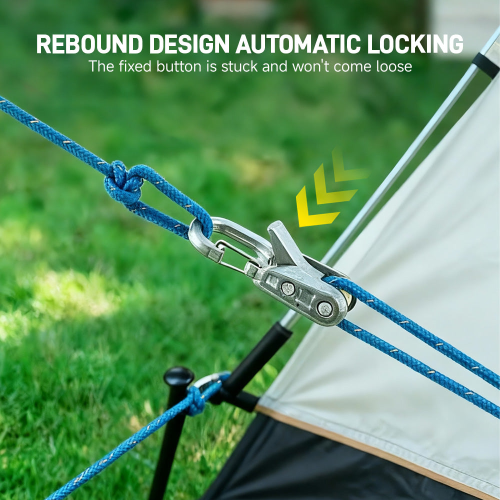 LOZLIN 8-teiliges Outdoor-Ausrüstungs-Lanyard-Set mit Etui, einziehbare Sicherheitsleinen für Camping, Wandern, Rucksäcke und Zelte, Anti-Verlust Spiral-Kabel-Kit, Reise-Zubehör