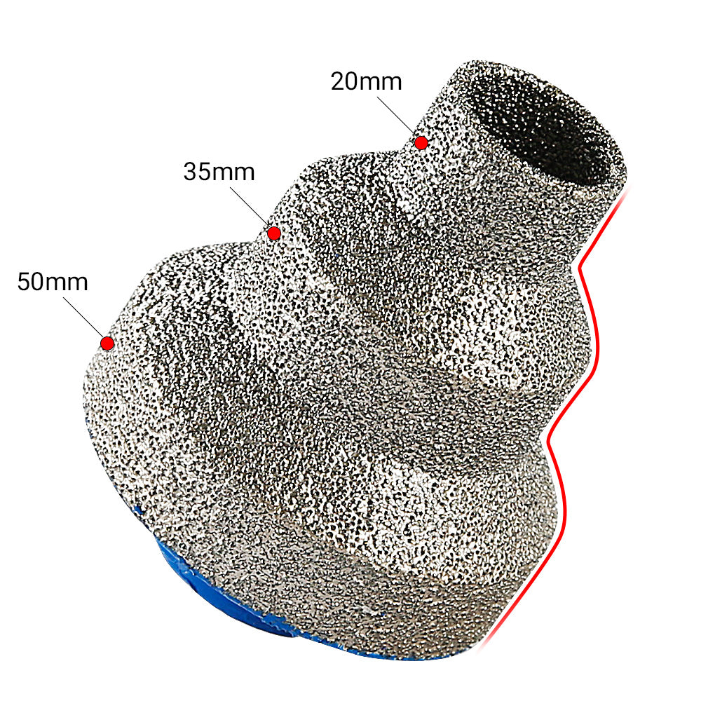 LOZLIN 0,79"-1,97" (20-35-50 mm) Diamant-Stufenfasenbohrer – Lochvergrößerung/Kantenbeschnitt für Fliesen, Marmor, Porzellan und Mauerwerk – Winkelschleifer-Bohrer 5/8-11