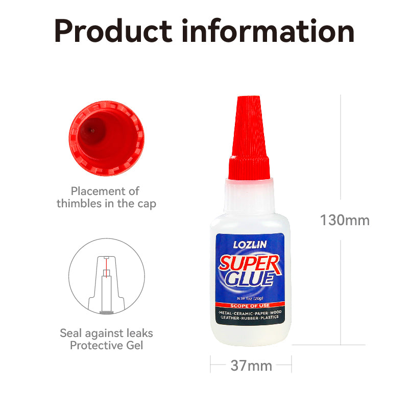 3PCS Super Strong Glue - Works on Plastic, Metal, Glass, Wood, Ceramic & More - Flexible Durable Repair Adhesive for Shoes/Furniture/DIY