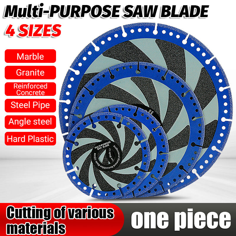 4.5"-5"-7"-9" (115-230mm) Diamond Cutting Blades - Multi-Material Angle Grinder Discs for Metal Stone Marble & Steel/Iron - Dry Cutting Saw Blades