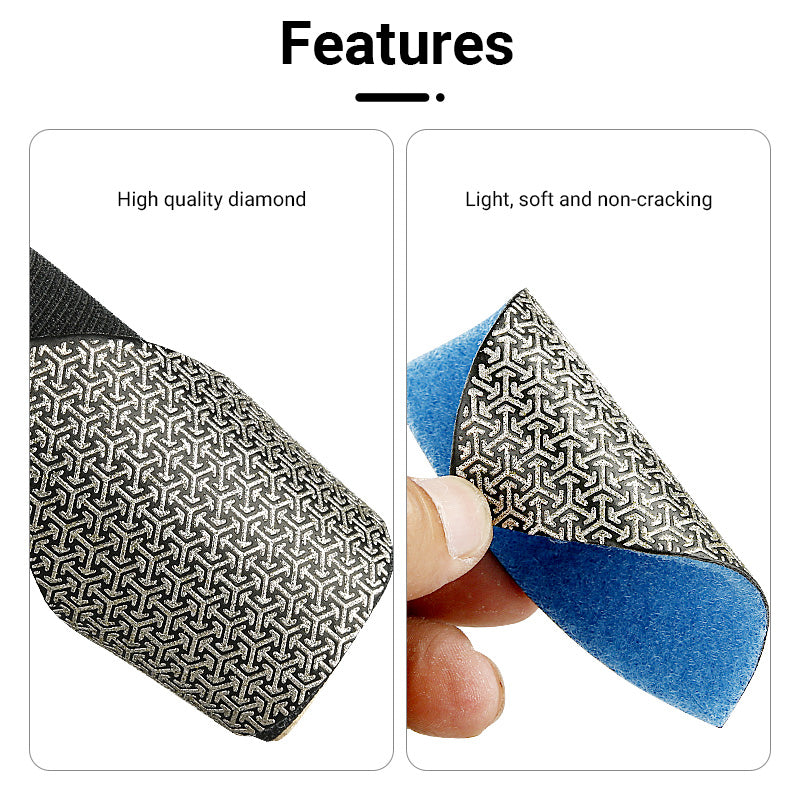 4PCS Electroplated Diamond Triangular Grinding Blades - Multi-Grit 60/100/200/400 for Stone & Wood - Oscillating Tool Sanding, Shaping & Polishing Kit