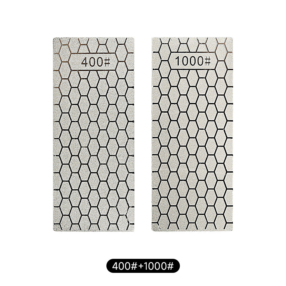 Diamond Stone Set - Coarse/Med/Fine 400-600-1000 Grit for Sharpening Knives & Tools, Diamond Lapping Plate Kit