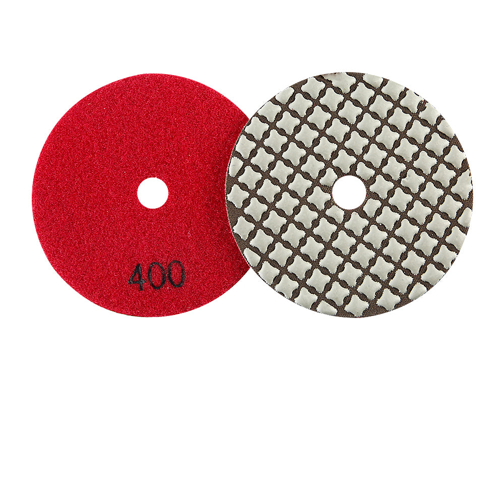 8er-Set 4 Zoll Trocken-Diamant-Polierpads - Körnung 50#-3000# für Granit/Marmor, Schleifscheiben