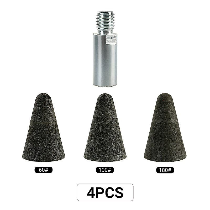 4PCS/Set Tapered Diamond Grinding Wheels - Stone Renovation & Ceramic Trimming Discs for Angle Grinders - Professional Edge Grinding Kit