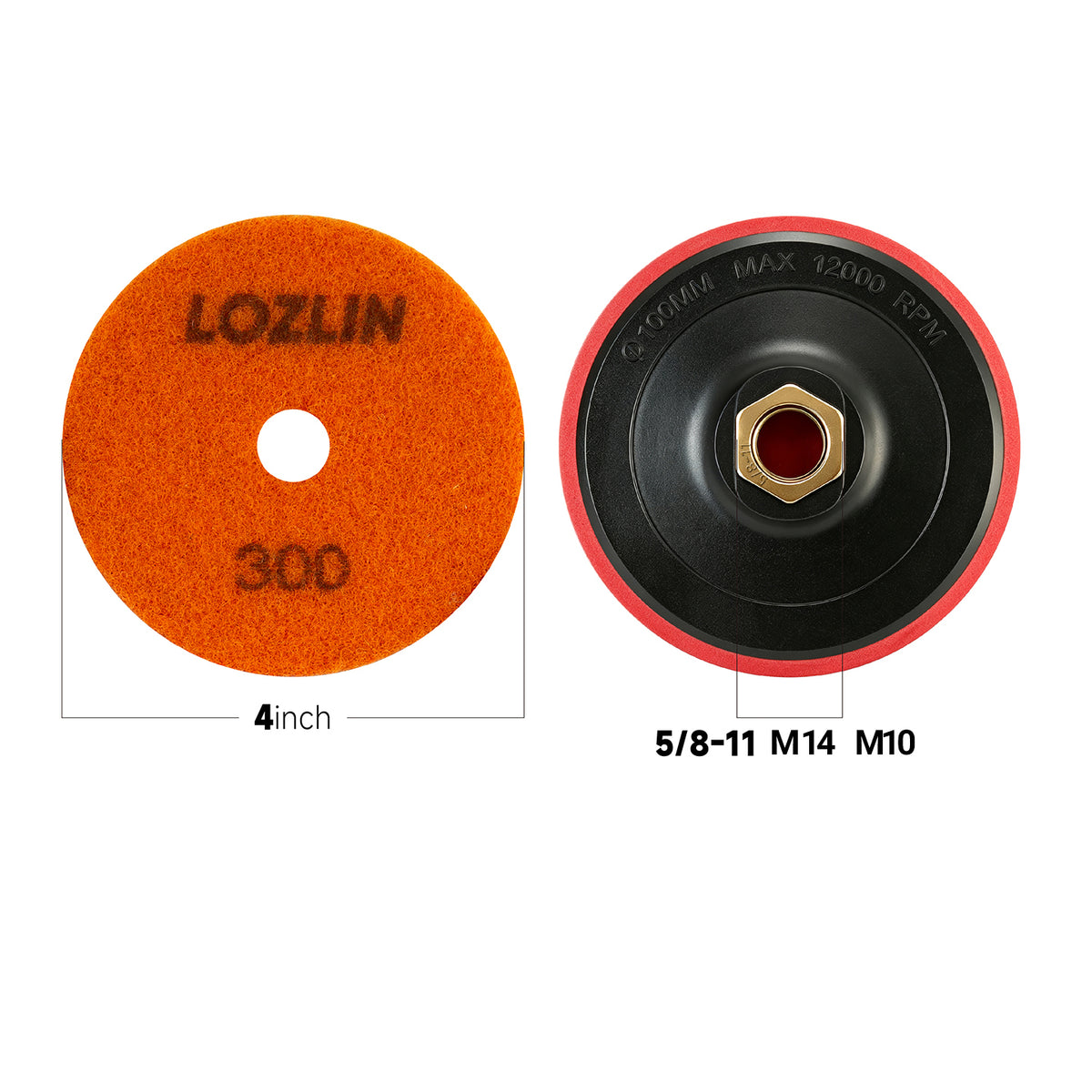 8PCS/Set Diamond Sponge Polishing Pads Set - Wet Buffing Discs for Granite, Marble & Artificial Stone - Complete 8-Step Surface Restoration & Cleaning Kit