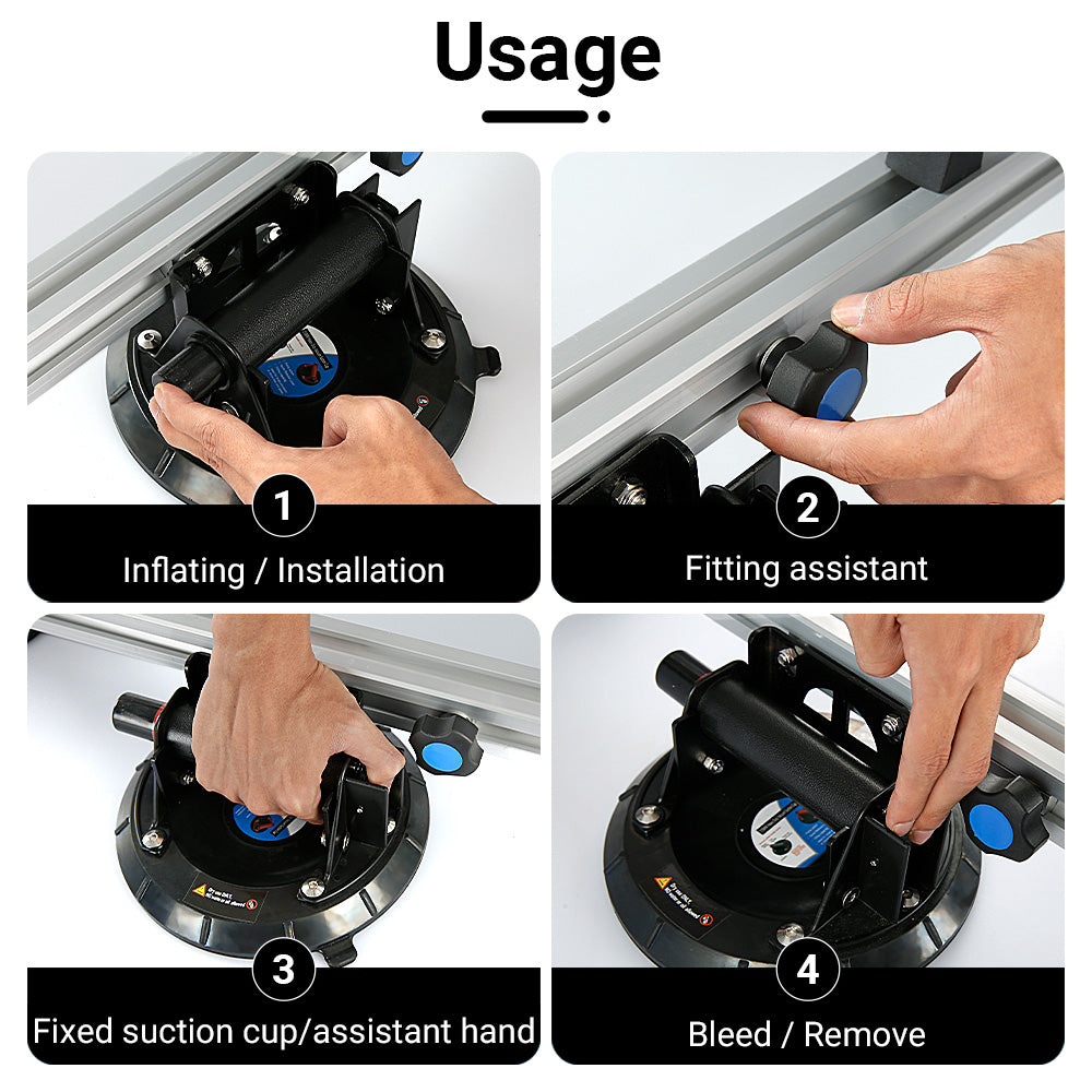 Heavy-Duty Slab Suction-Cup Tool for Lifting Up to 265 lbs - Large Lifting Tool for Porcelain Tile, Glass, and Stone Installation and Transport with Suction-Cup Attachment